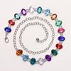 Colorful Waist Belt Stylish for Stage Dance Music Festival Jeans Dress Belt Body Jewelry Chain Belly Dance
