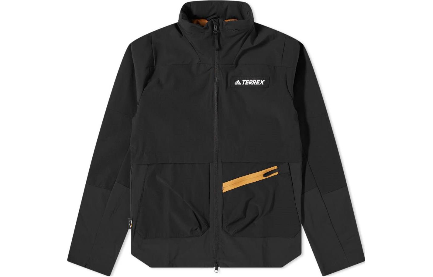 Adidas Terrex Jackets Men s Black Stand Collar Moderate Workwear HE5204 XL