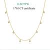 Smyoue Certified Bubble 8 Stone 100% Real Moissanite Necklace Pendant Classic Women's Neck Chain Silver 925 Plated 18K