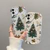 Full Screen Christmas Tree Flower for iPhone17promax Mobile Phone Case Apple 16 Fine Hole 14/13 Soft Case 15