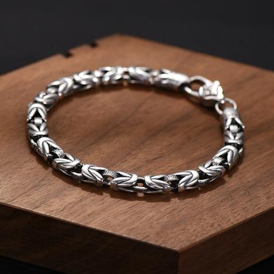 New Fashionable and Versatile Peace Pattern Bracelet for Men, Retro and High End Men's Handmade Jewelry