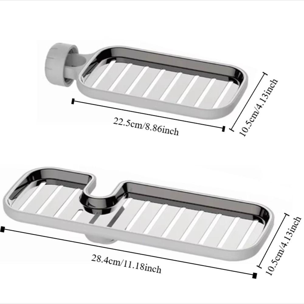 Adjustable Faucet Rack Anti-Rust Draining Rack Soap Box Sink Rack  Dish Cloth Storage