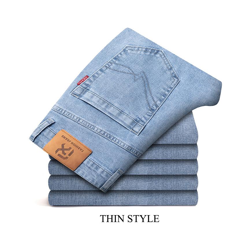 

2024 Новые мужские бархатные утолщенные/обычные/тонкие эластичные универсальные модные прямые ковбойские брюки 40