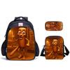 Haijing Houten Stokman Kinder Schooltas Schoudertas Etui Combinatieset Rugzak Ondersteuning