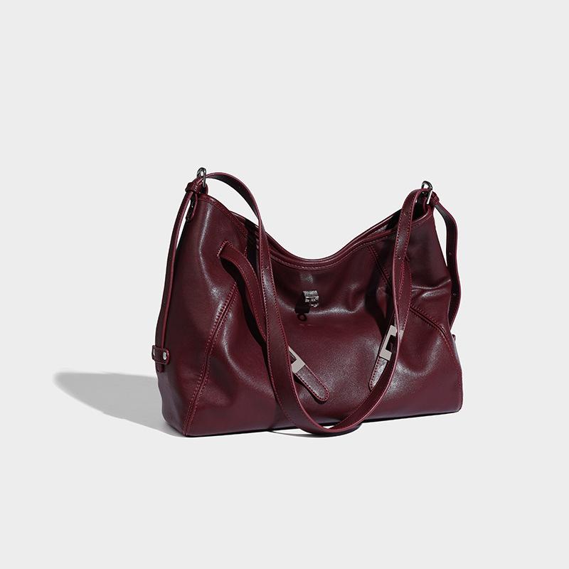 2024 Fall/Winter New Soft Minimalist Style Fashionable Versatile Large Capacity Bucket Bag for Students, Single Shoulder Underarm Bag for School