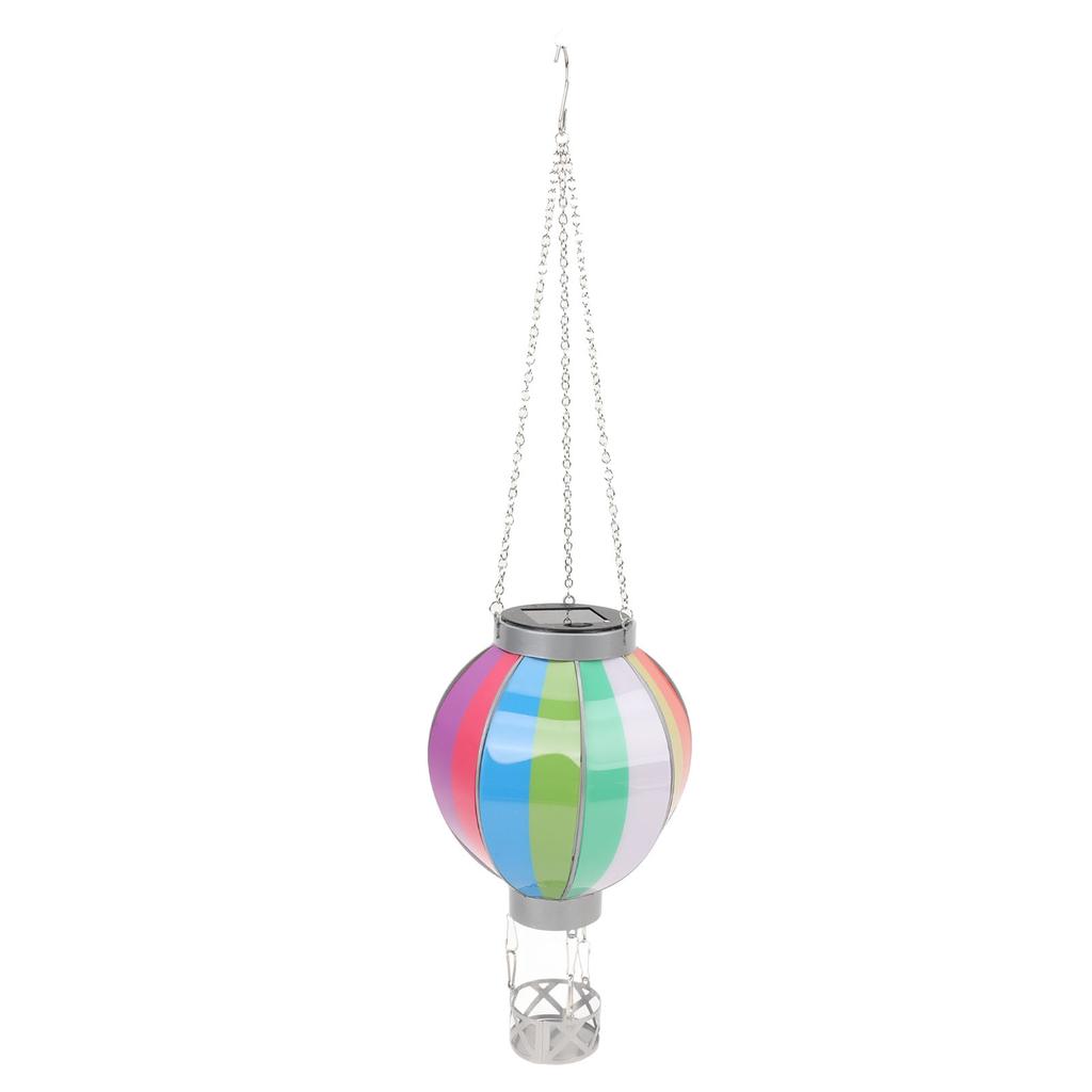 Hot Air Balloon Solar Lantern with Candle Holder Decorative Solar Hot Air Balloon Flickering Flame