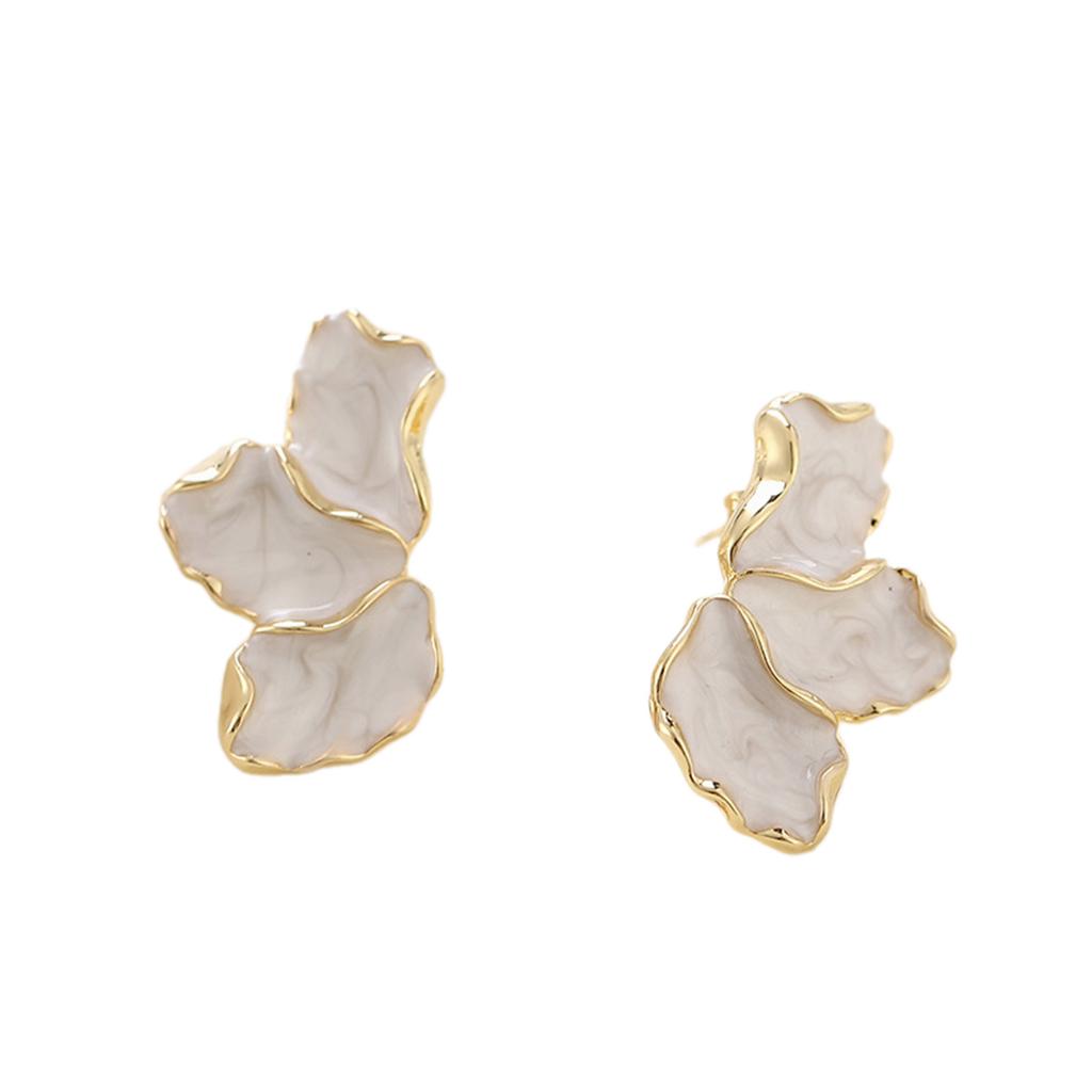 Chic Flower Post Earring Enamel Maple Leaf Florals Drop Earrings Fashionable Party Accessories Exaggerated Ornament