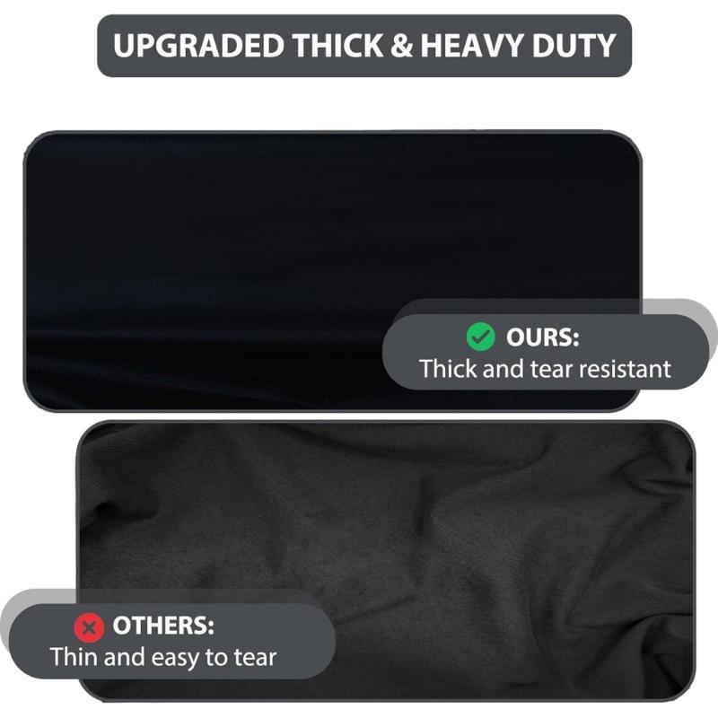Weatherproof Barbecue Cover For 42 Inches Grills Elastic Hems Heavy Dutys Weatherproof Black Grills Top Cover