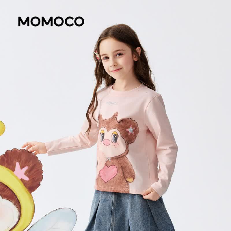 MOMOCO Girls' Original Illustrator Long Sleeve T-Shirt