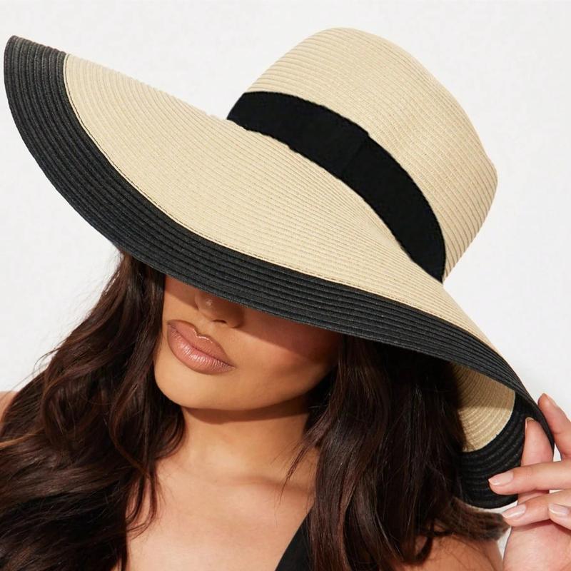 Boho 1pc Ladies Beach Shade All Stylish Summer Beach Straw Hat for Beach Party Outdoor Activities Boho Valentine's Day,Beach
