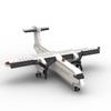 Heißer Maßstab 1:125 Zivilflugzeug Modell MOC Bausteine Kriegsausrüstung Modulare Technologie Boeing Flugzeug Puzzle für Fans Geschenke