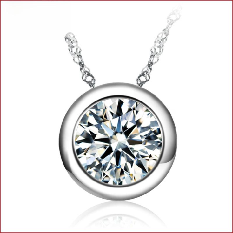 

Korean-Style Silver-Plated Vintage Circle Eternity Pendant Necklace