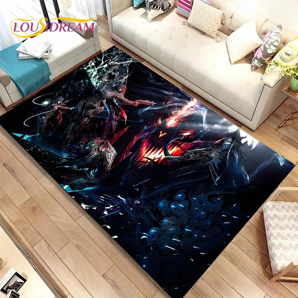 3D HD Diablo Game Gamer Cartoon Area Rug,Carpet Rug for Home Living Room Bedroom Sofa Doormat Decor,kids Play Non-slip Floor Mat