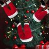 Peluche Père Noël Elfe Jambes Décoration Arbre de Noël Ornements à Suspendre pour Maison Porte Cadeau Fête de Noël Décorations de Noël 1 pièce