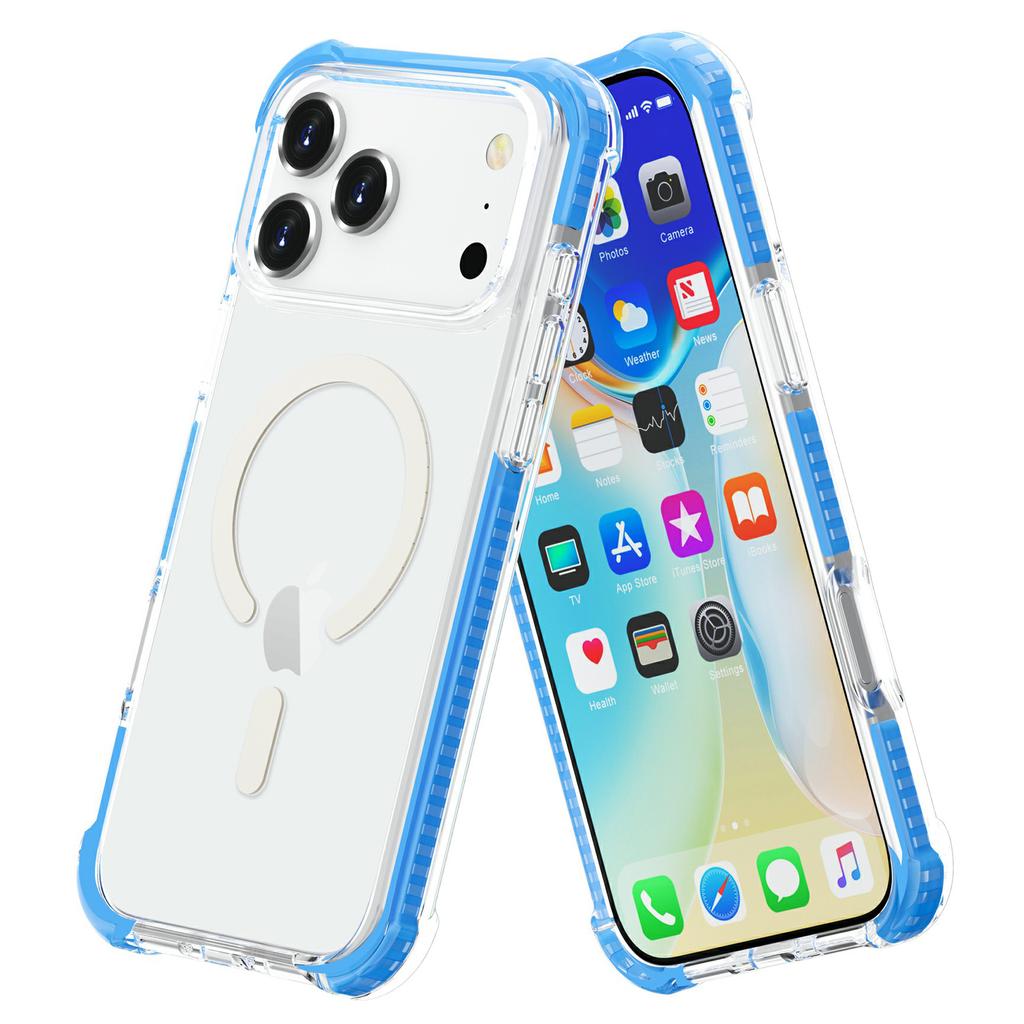 For iPhone 17 Pro Max Case Compatible with MagSafe Reinforced Corners TPU + Acrylic + TPE Phone Cover