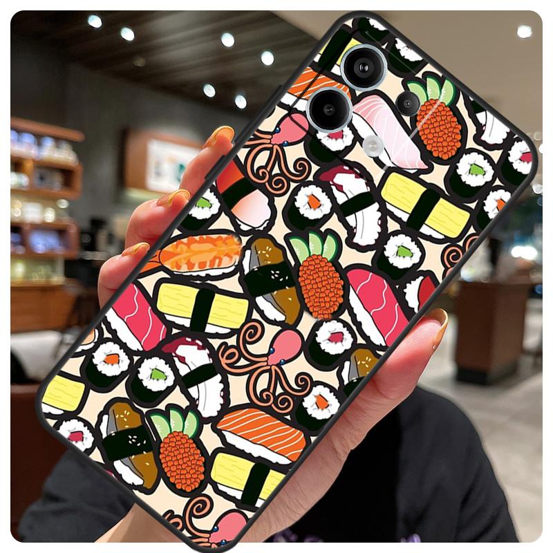 Sushi Food Case For Xiaomi Redmi Note 13 Pro 12 9 10 11 14 Pro 11S 12S Cover For Redmi 14C 10C 12C 13C