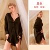Fei Yun Summer Boyfriend Style Shirt Pajamas Women's Pure Desire To Seduce Sexy Pajamas Ice Silk Loungewear Can Be Worn Outside 111