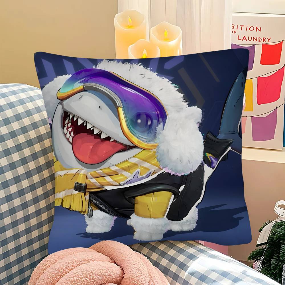 Pc JJeff The Land SShark Pillow Case Fashion Square Pillowcase Bedroom Sofa Room Ins Decoration Leisure