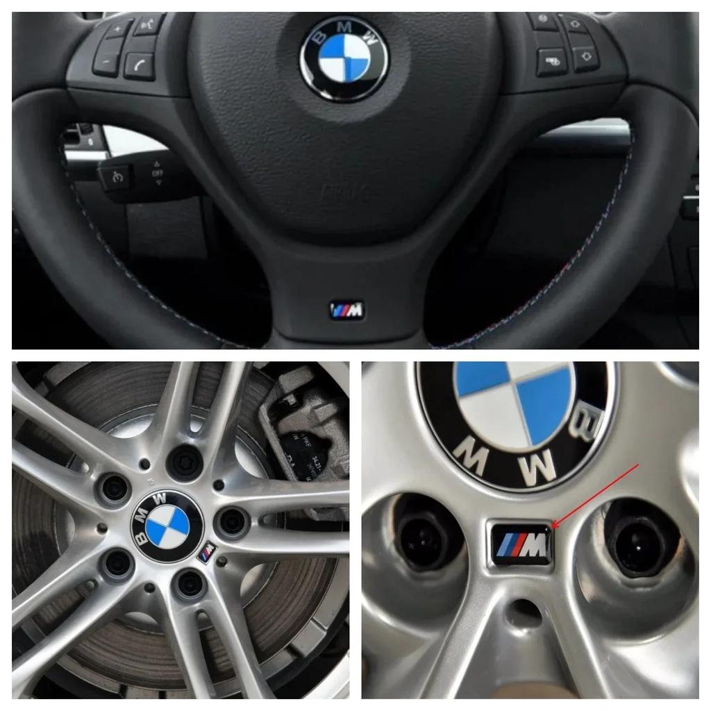 Für BMW Heiß 2025 Für Alle BMW E46 E39 E38 E90 E60 E36 F30 F20 X1 X3 X5 M Logo Auto Lenkrad Nabenkappen Mittel Emblem Abzeichen Sti