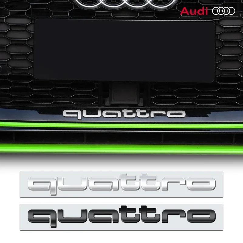 3D ABS Car Styling Quattro Emblem Body Rear Trunk Decoration Sticker for Hot sline A1 A2 A3 A4 A5 A7 Q1 Q2 Q3 Q4 RS TT Q5 Q6 Q7