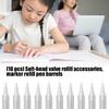 10Pcs Clear Empty Acrylic Marker Soft Brush Head Refillable Empty Paint Pen Multipurpose Drawing Tool For Painting