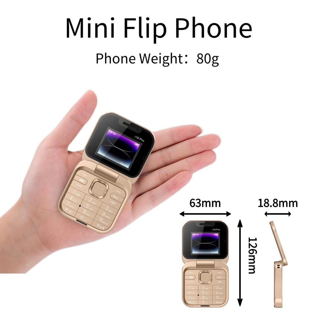 MIni Fold Mobile Phone 2G GSM Dual SIM Card Speed Dial Video Player Magic Voice 3.5mm Jack FM Small Flip Cellphone