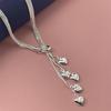 925 Silver-Plated Tai Chi Snake Bone Necklace, Korean Style, 46CM, In Stock, Popular Design