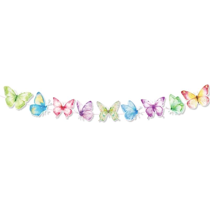 Colorful Butterfly Party Decorations Birthday Banner and Hangings Whirls Eye Catching Birthdays Parties Accessories