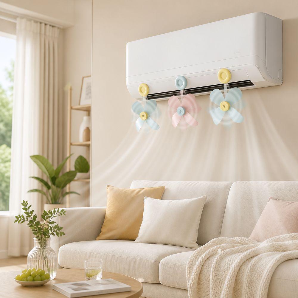Adjustable Louver Air Vent Fan Self Adhesive Wind Deflector Guide  Home Air Conditioning