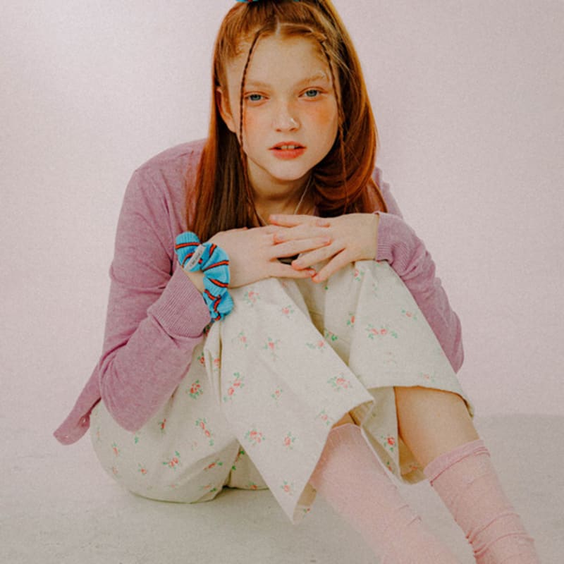 Mellotory Striped Knit Scrunchie (sky Blue)