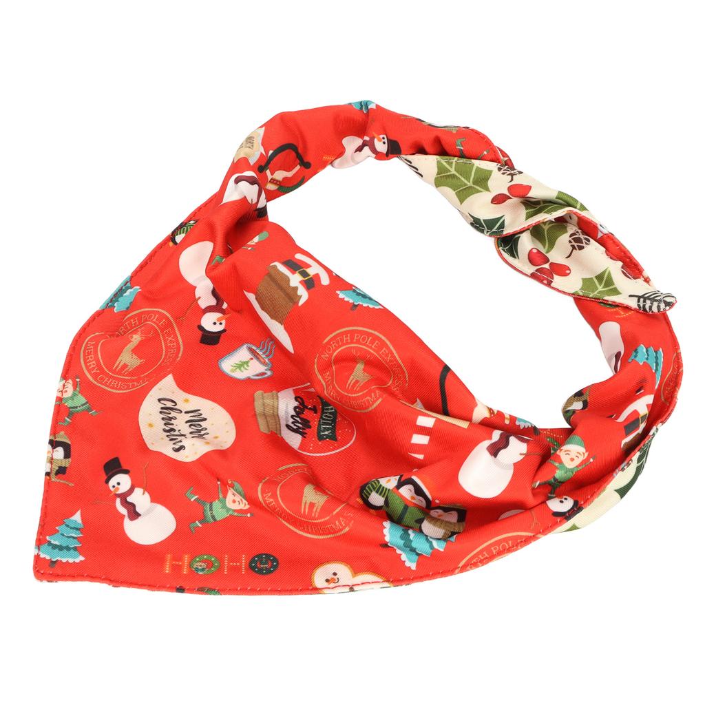 Hunde Lätzchen Cool Bequem Dreieckiger Druck Hunde Bandanas für Hunde Weihnachtsdekorationen Typ 4