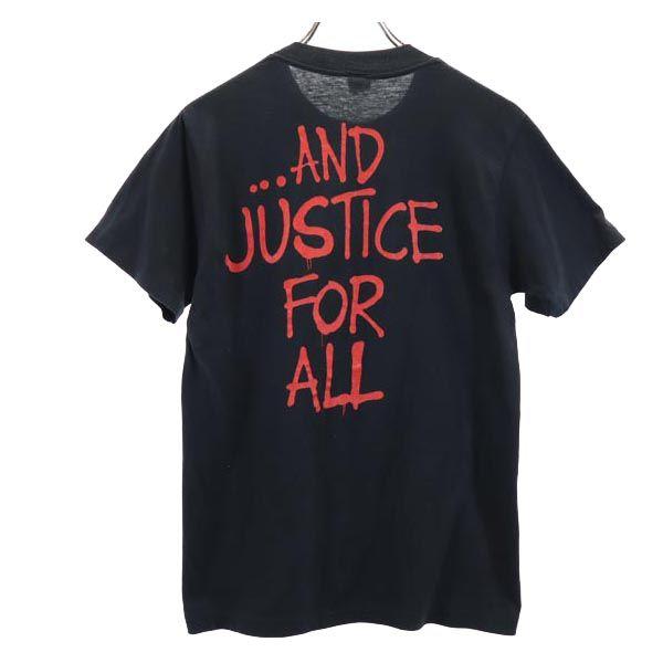 Metallica Camiseta vintage de los 80 con estampado Manga corta Camiseta negra de banda con logo Para hombre Usada