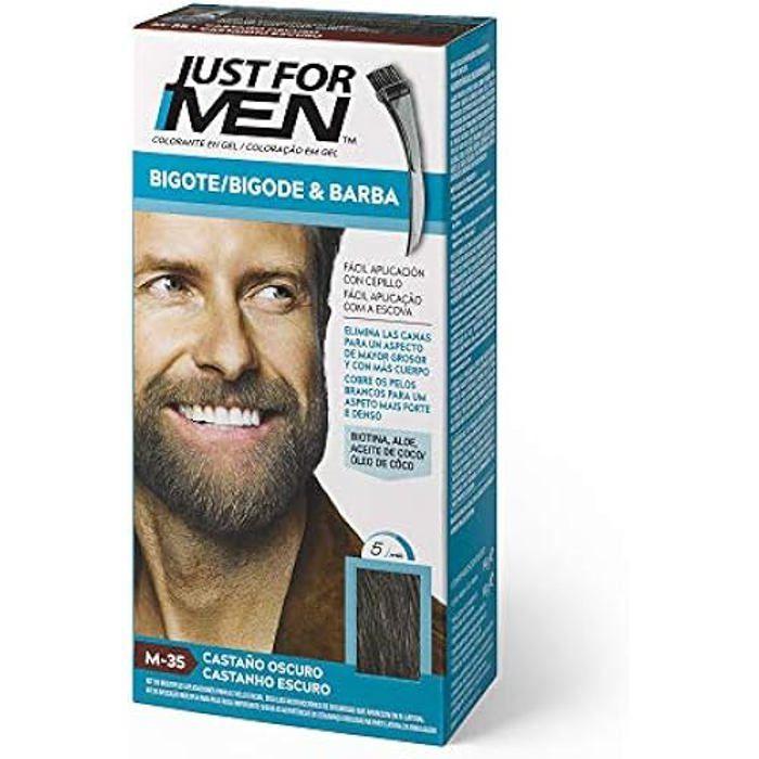 Colorant pour Barbe et Moustache - Just For Men - Castaño Oscuro - Gel - Sans Ammoniaque - 15 Ml