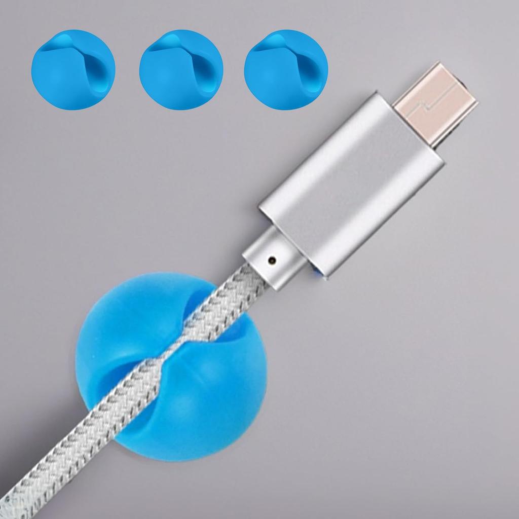 10PCS Desk Cable Organizer Clips for Wire Management Adhesive Cord Holders USB Charging Cables Office Desktop Organization