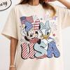 Disney Minnie & Daisy Besties 4th of July Flag Shirt, Patriotic Disney Tee, USA 250th Anniversary United States Of America, Independence Day