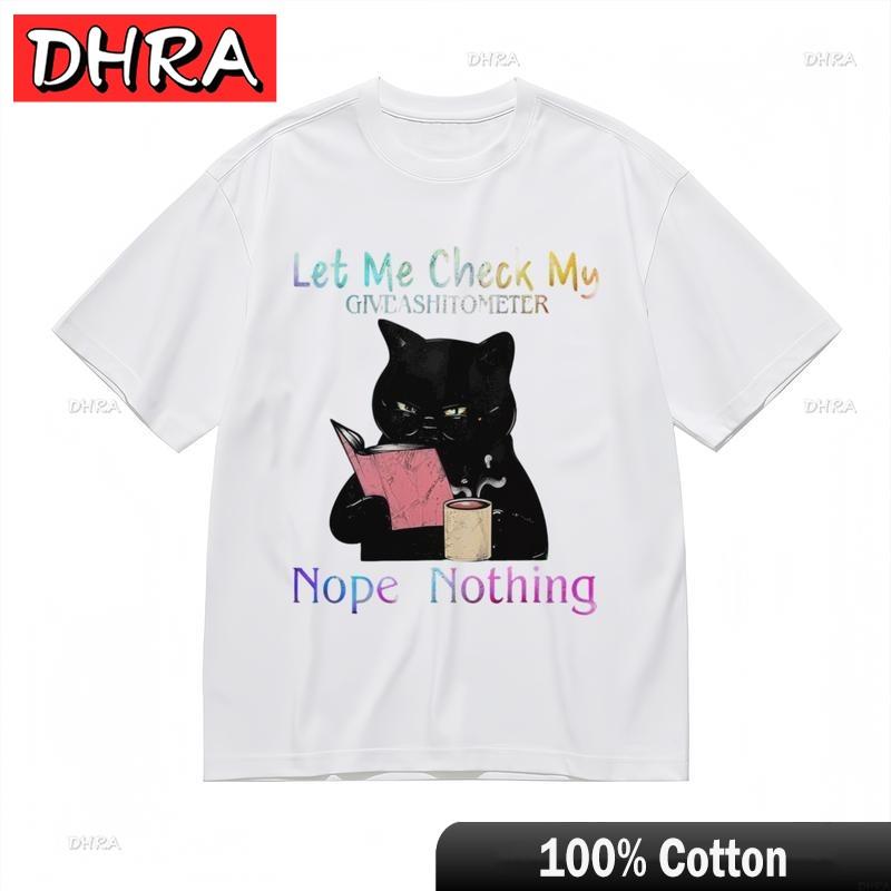 Womens Comfortable Breathable Classic TShirt Funny Cat Attitude Graphic Tee Tops TShirts for Weekend Style TShirt Femme 4XL