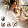 Vache des Highlands Esprit Écossais Verre Tumbler à Whisky Base Épaisse Durable Forme Carrée Verres pour Spiritueux et Cocktails