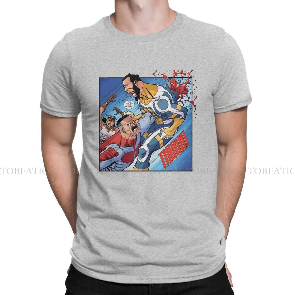 Omniman Superhero TShirt For Male Invincible TV Series Tops Novelty T Shirt Soft Print Fluffy Creative Gift