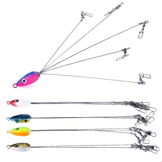 18cm/9g Metal Fishing Bait Vivid Good Toughness 5 Arms Lure With Swivels Fishing