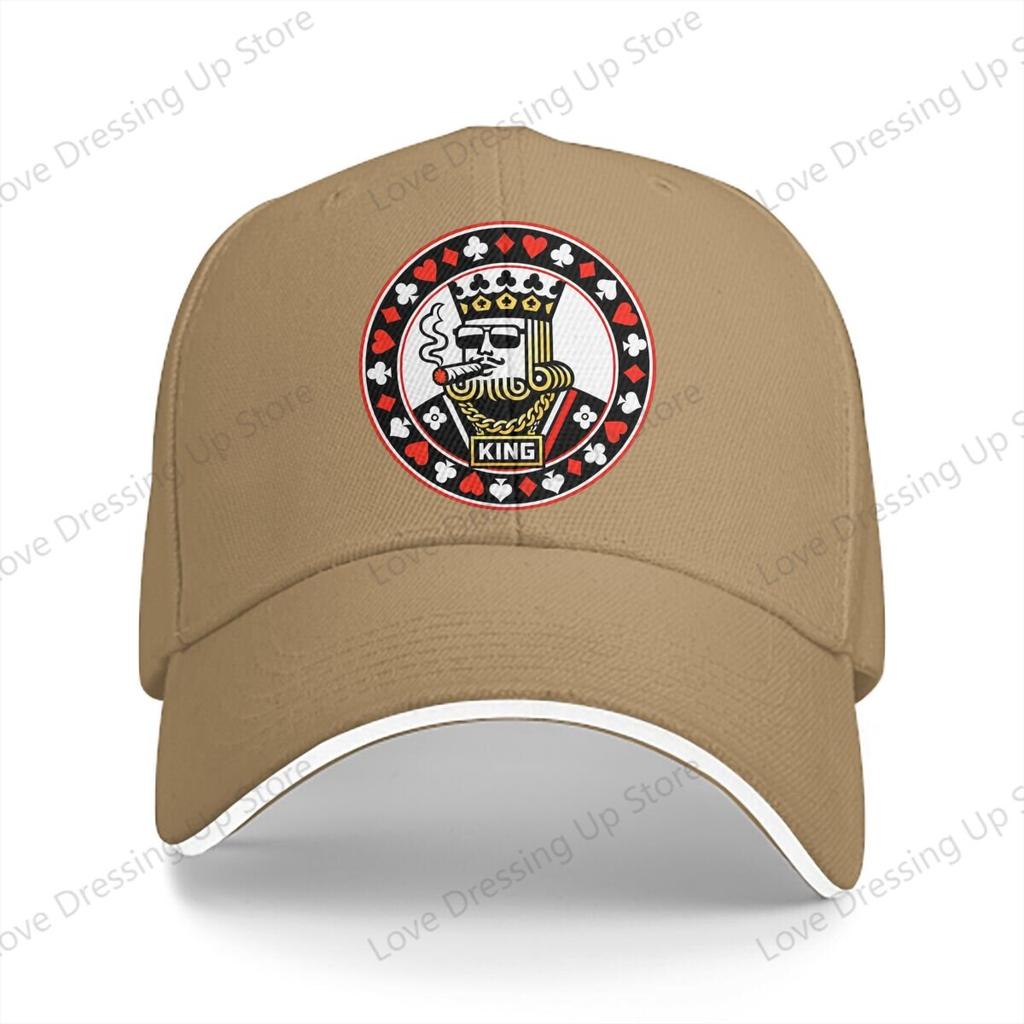 Summer Hip Hop Gambling King Poker King Baseball Cap Adjustable Personality Golf Hat Outdoor Sunshade Hats Unisex Gift