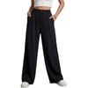 Women Loose Fit Casual Suit Pants High Waist Long Trousers Wide Leg Relaxed Style with Button and Zipper Closure for Daily Wear
