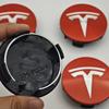 4 Stück/Set ABS 56mm Tesla Original Auto Radnabenkappen Logo Emblem Für Tesla Model 3 Y S X Felgen Radnabenabdeckungen Kappen Abzeichen Zubehör
