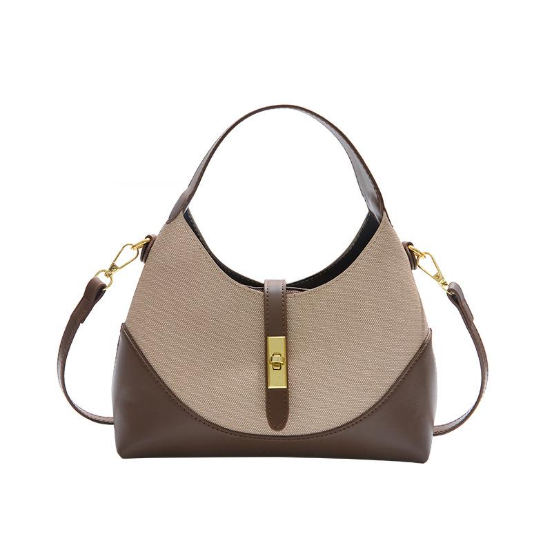 High-end contrasting colors, niche design, messenger bag, women's new dumpling bag, versatile commuter, portable underarm bag