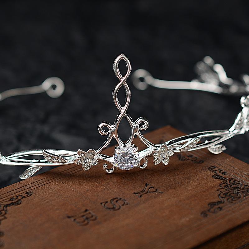 Crown Tiara Bride Super Fairy Princess Wedding Dress Tiara Simple and Elegant Queen Wedding Birthday Gift