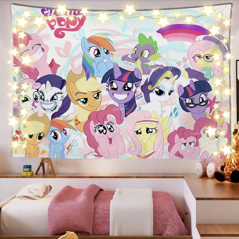 My Little Pony Tapestry - Cute Girls' Room Dorm Decor Wall Hanging Backdrop.