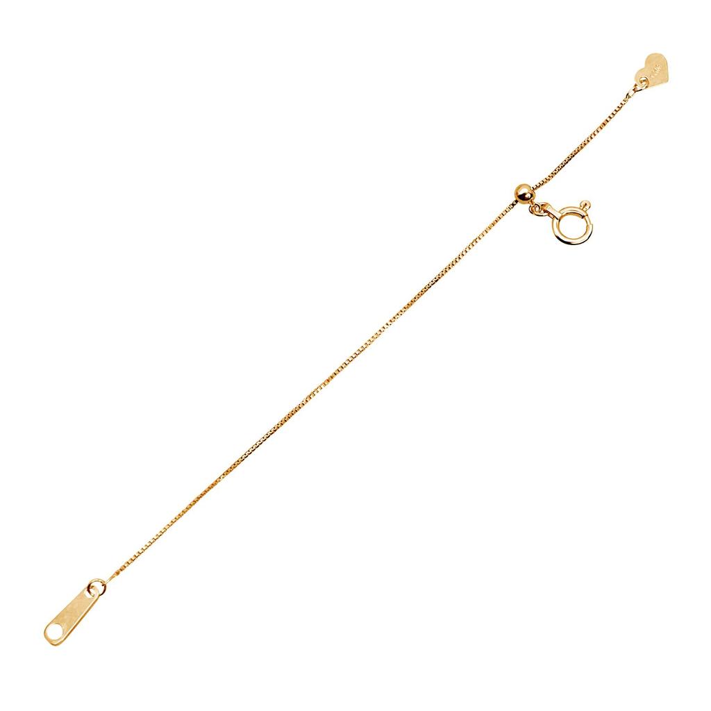 Sears Adjustable 10K Sliding Venetian K10PG Pink Gold Necklace, Gold, Adjuster, Style, 10cm, (saj97-0001-b-pg)