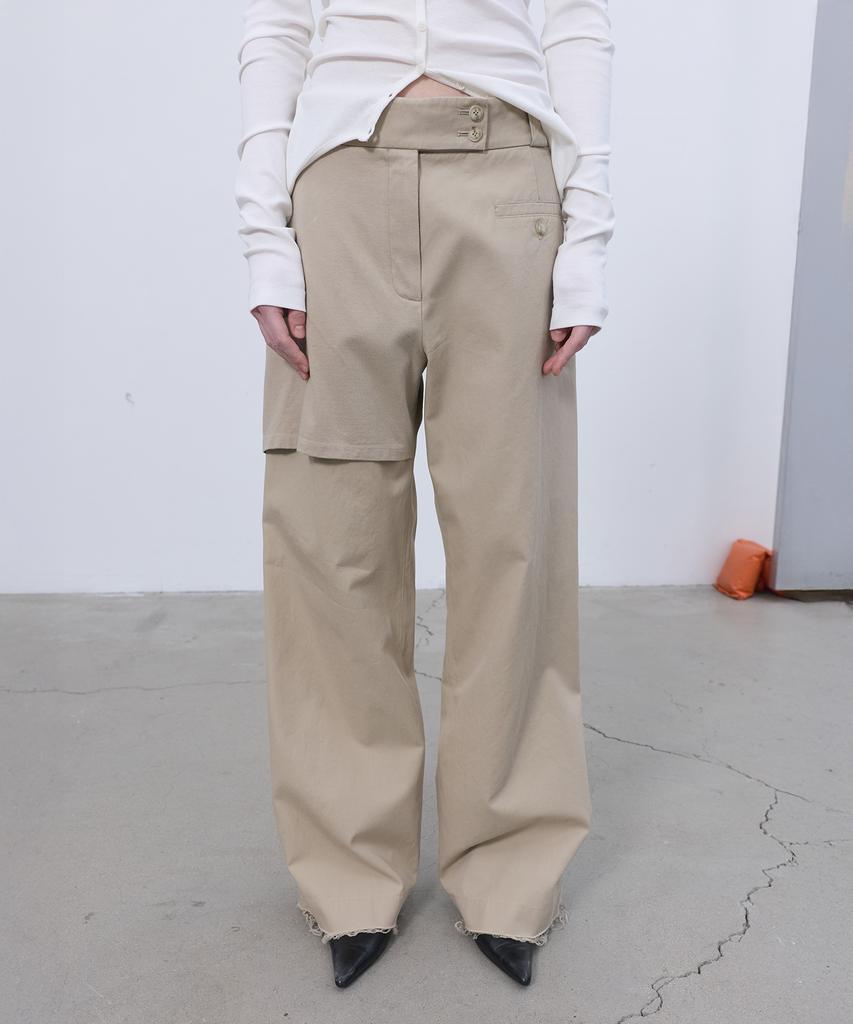 LCDC™ Overlay Straight Pants (Beige)