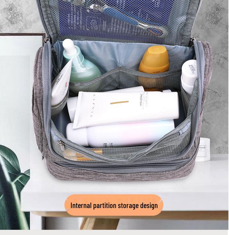 Waterproof Cationic Toiletry and Makeup Bag for Men and Women - Portable Wet/Dry Storage for Business Trips