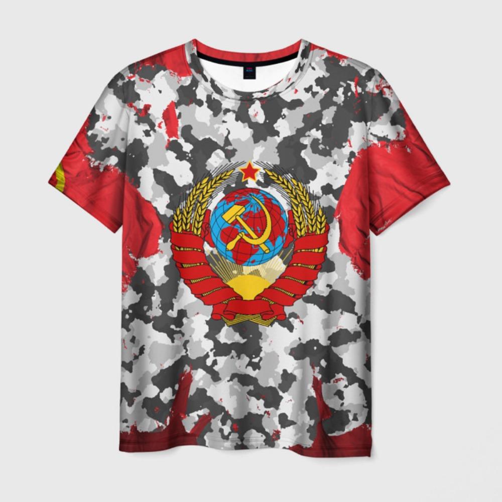 New Russian Coat Of Arms Men's 3D Print T-Shirts Fashion USSR Soviet Union Pattern Short Sleeve T shirt Street CCCP Top Clothing