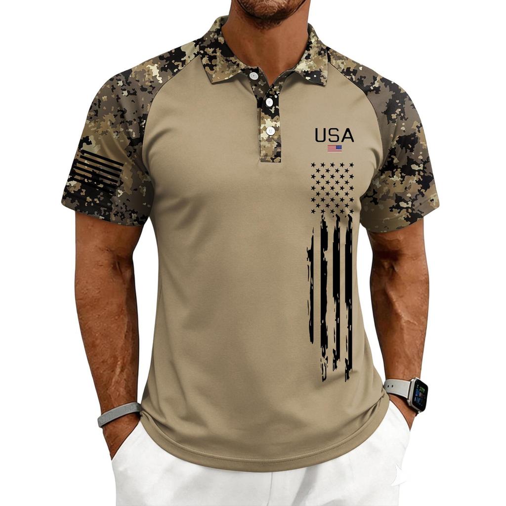 Men's Casual Button-Down Collar Short-Sleeve Shirt